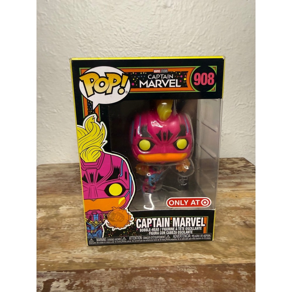 Funko Pop! Marvel Captain Marvel #908 Blacklight Target Exclusive